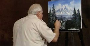 Bill painting "Mountain Majesty"
